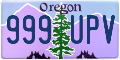 OR license plate 999UPV