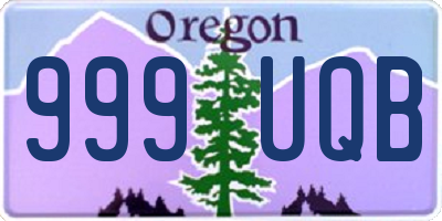 OR license plate 999UQB