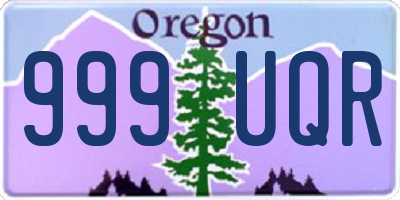 OR license plate 999UQR