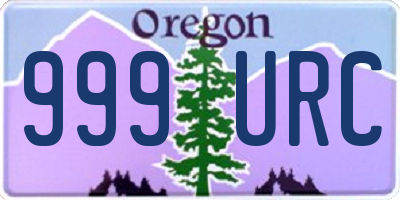 OR license plate 999URC