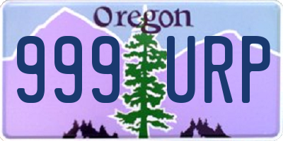 OR license plate 999URP