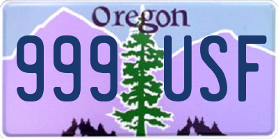 OR license plate 999USF