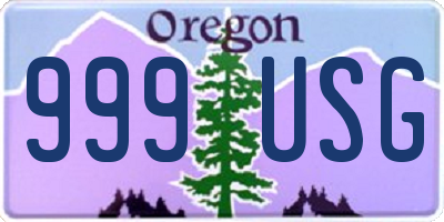 OR license plate 999USG