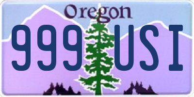 OR license plate 999USI