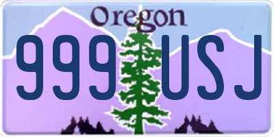 OR license plate 999USJ