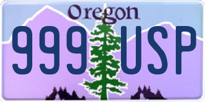 OR license plate 999USP