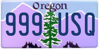 OR license plate 999USQ