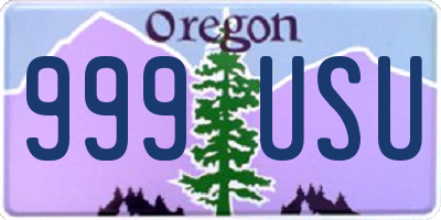 OR license plate 999USU