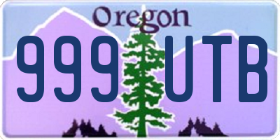 OR license plate 999UTB