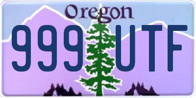OR license plate 999UTF