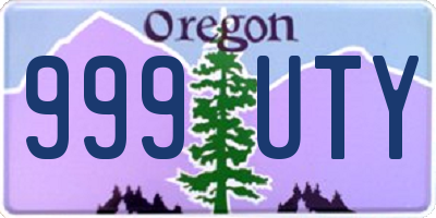 OR license plate 999UTY