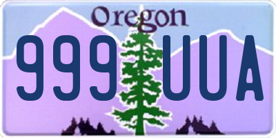 OR license plate 999UUA