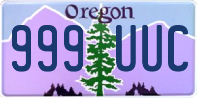 OR license plate 999UUC