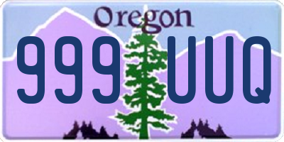 OR license plate 999UUQ