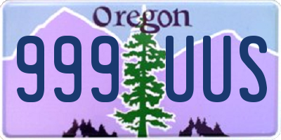 OR license plate 999UUS