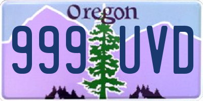 OR license plate 999UVD