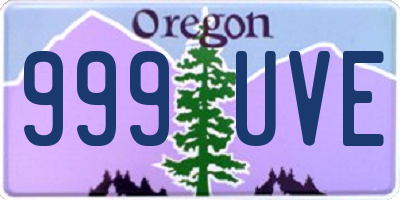 OR license plate 999UVE