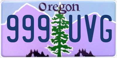 OR license plate 999UVG