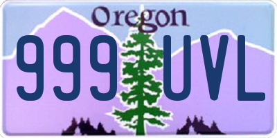 OR license plate 999UVL