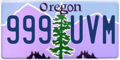 OR license plate 999UVM