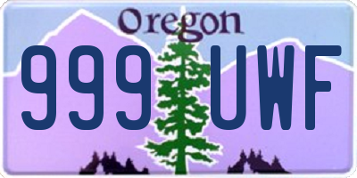 OR license plate 999UWF