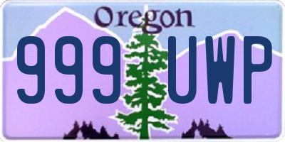 OR license plate 999UWP