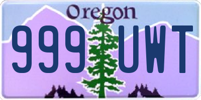 OR license plate 999UWT