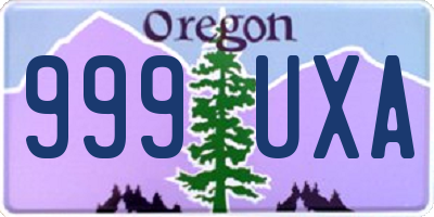 OR license plate 999UXA