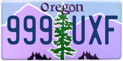 OR license plate 999UXF