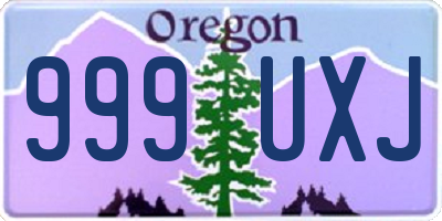 OR license plate 999UXJ