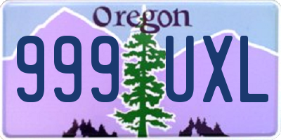 OR license plate 999UXL