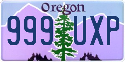 OR license plate 999UXP