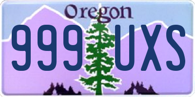 OR license plate 999UXS