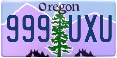 OR license plate 999UXU