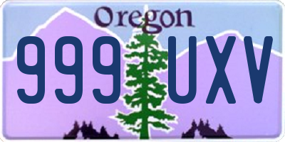 OR license plate 999UXV