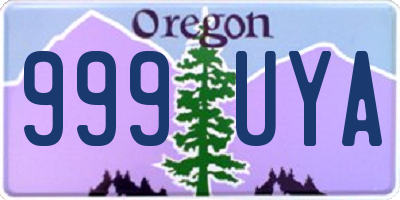 OR license plate 999UYA