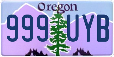 OR license plate 999UYB