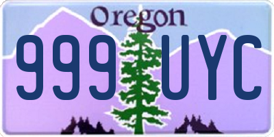 OR license plate 999UYC