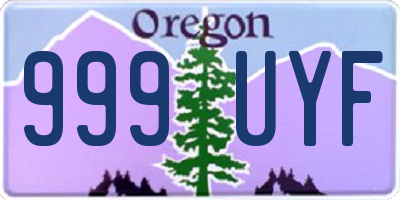 OR license plate 999UYF