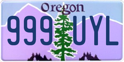 OR license plate 999UYL