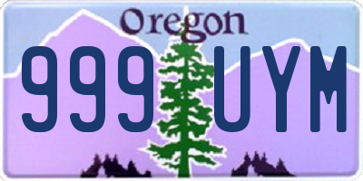 OR license plate 999UYM