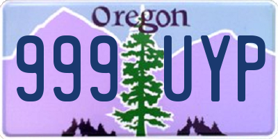 OR license plate 999UYP