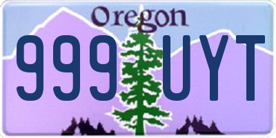 OR license plate 999UYT