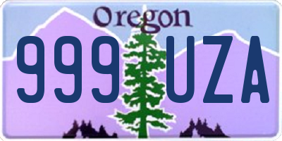 OR license plate 999UZA