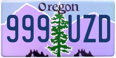 OR license plate 999UZD