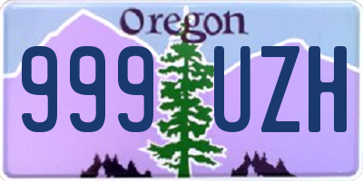 OR license plate 999UZH