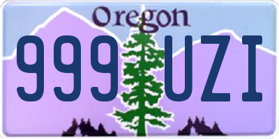 OR license plate 999UZI