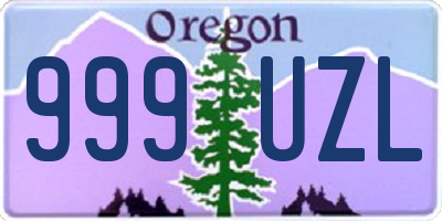 OR license plate 999UZL