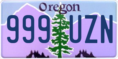 OR license plate 999UZN