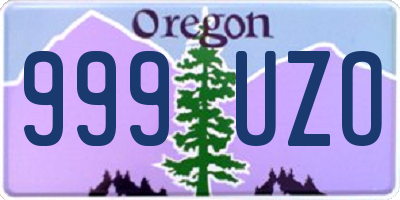 OR license plate 999UZO